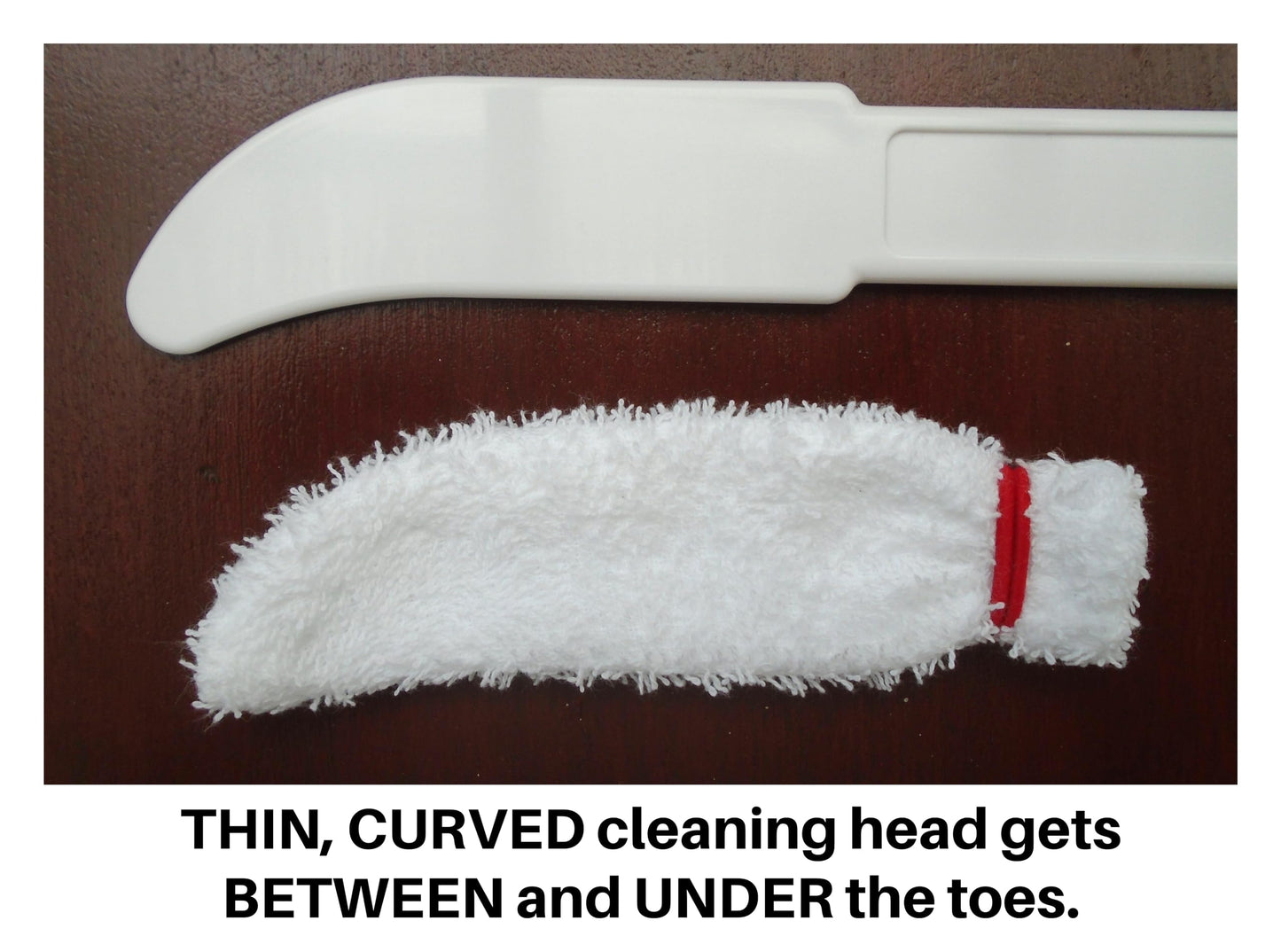Short Handle 12 inch Foot Toe Brush Best Product to Clean and Dry Between Toes. Removes Dead Skin and Stops Itchy, Sore Toes. This toe towel is More Suitable for Younger People.