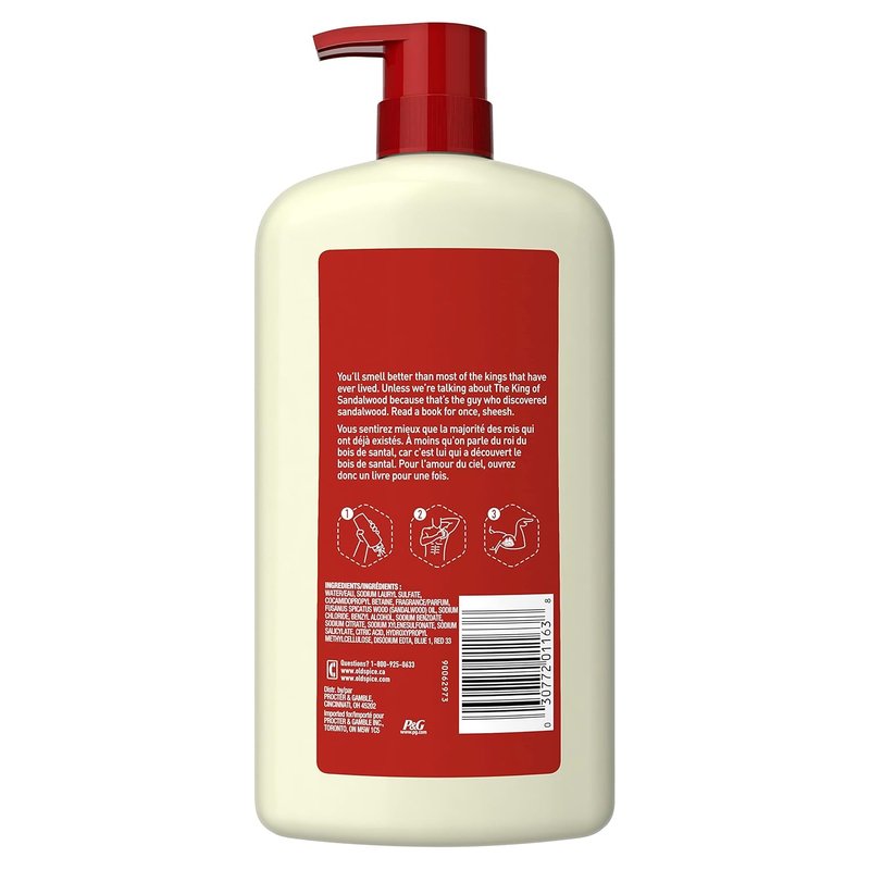 Old Spice Body Wash for Men - 24/7 Fresh Cleanse with Timber & Sandalwood Scent | 30 oz (Pack of 4)