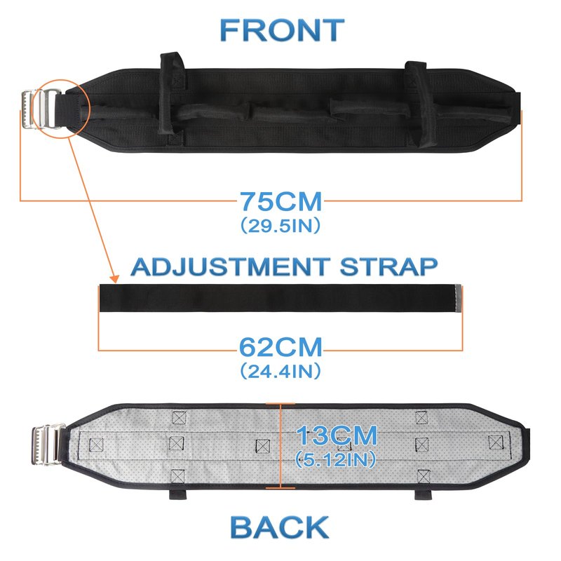 Gait Belts for Seniors, Transfer Belt with Handles, Gate Belts Medical for Elderly, Walking Belt for Lifting Elderly & Patient Physical Therapy - Metal Buckle Anti-Slip Gait Belt for Medical Nursing