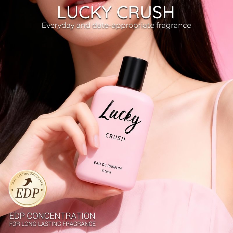 Lucky Crush Eau de Parfum for Women, 50 ml (1.7 fl oz) Long-Lasting Floral Fruity Perfume with Red Berry, Peony & Sandalwood Notes – Elegant Women’s Fragrance Gift