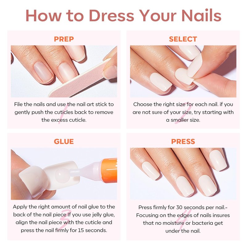 modelones Black French Tip Press On Nails, Short Oval Fake Nails Press Ons with Nail Glue, Adhesive Tabs, Nail File, Prep Pad, Manicure Stick, 32Pcs 16 Sizes, Women Girl Gift
