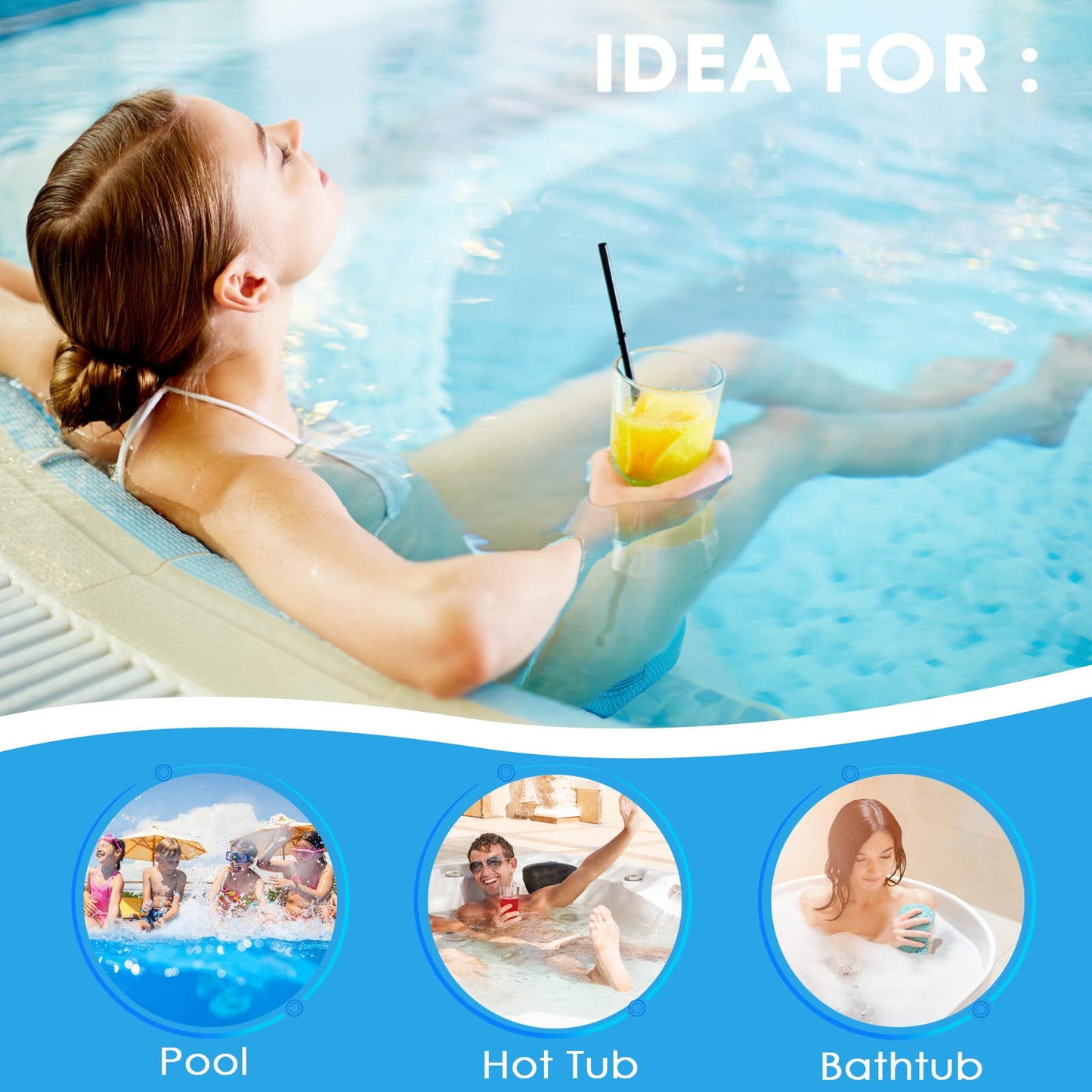 AEROiVi Weighted Hot Tub Booster Seat, 3D Air Mesh Spa Booster Seat, with Non-Slip Bottom, Thick Hot Tub Cushion and Pillow, Quick Drying Hot Tub Accessories for Adults and Kids Semi-Circle Shape