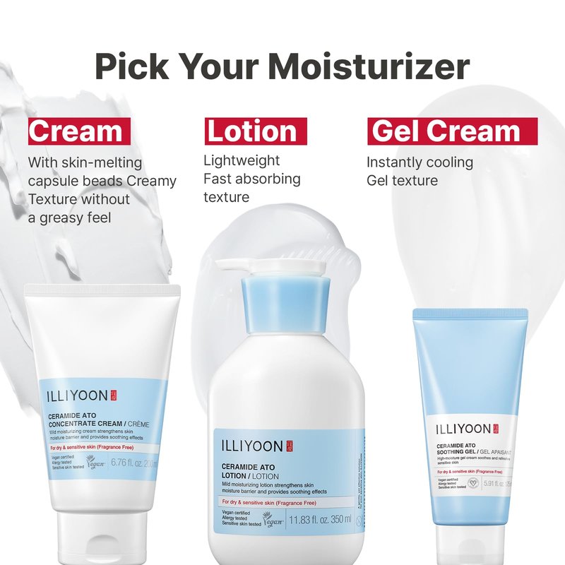 Illiyoon Ceramide Ato Soothing Gel - Vegan Facial Moisturizer for All Skin types, 5.9 Fl Oz (175ml)
