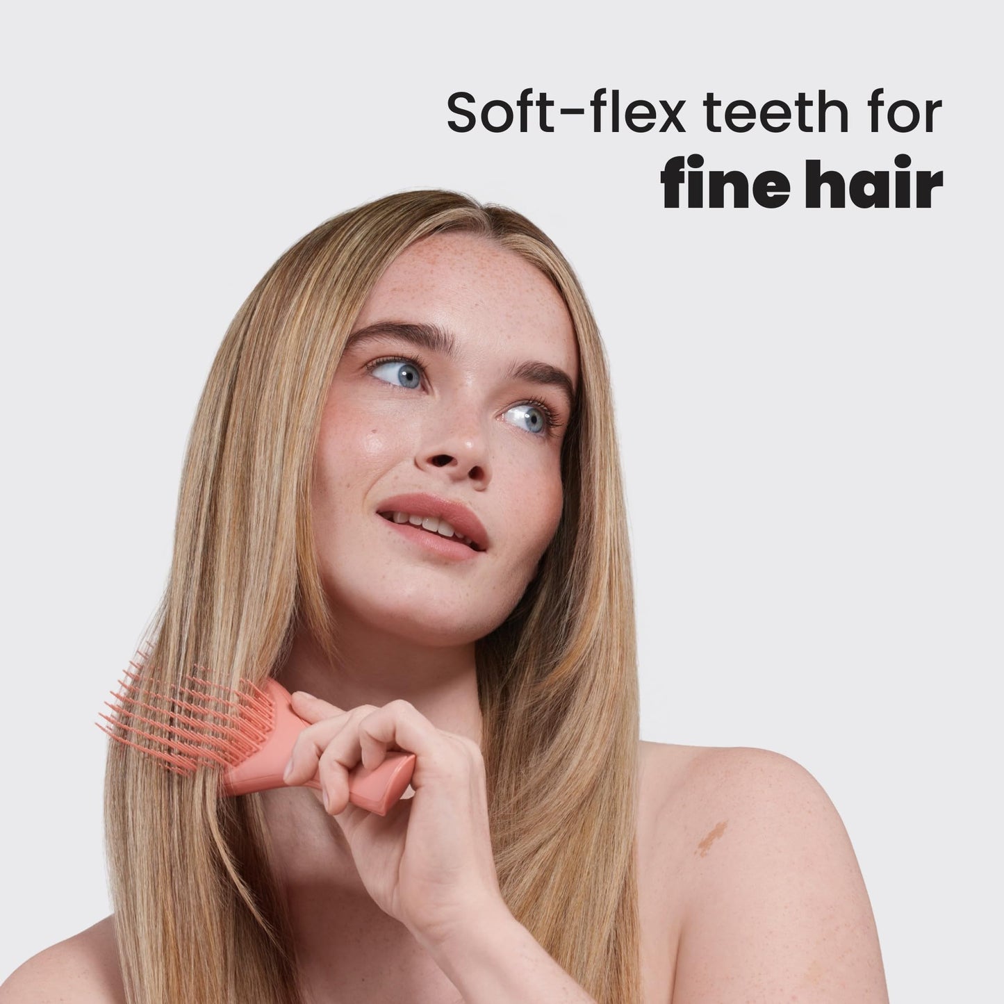Tangle Teezer Fine Ultimate Detangler Brush, Dry & Wet Hair Brush to Detangle & Reduce Breakage for Fine Hair Types, Amazon Exclusive Sweet Cinnamon