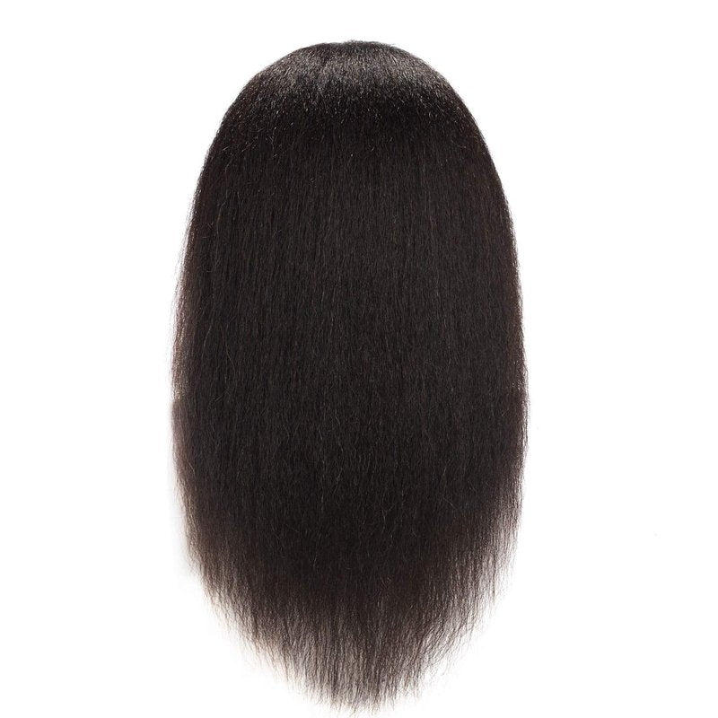 Hairingrid Mannequin Head - 14” 100% Real Hair Training Head with Free Clamp Holder