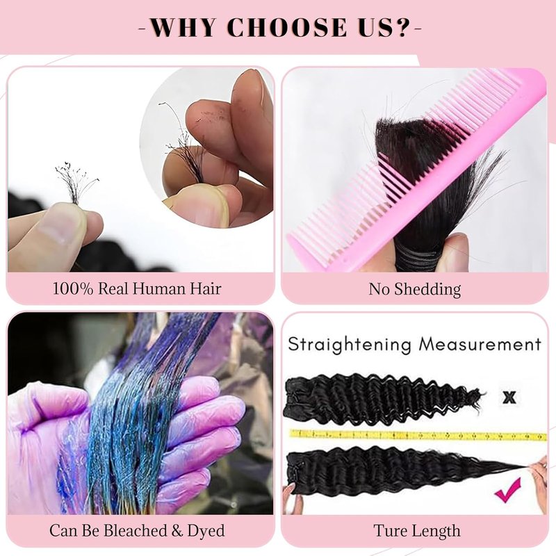 Ombre Water Wave Braiding Hair Extensions - 2 Bundles, 18 Inch, Highlight Curly Boho Braids