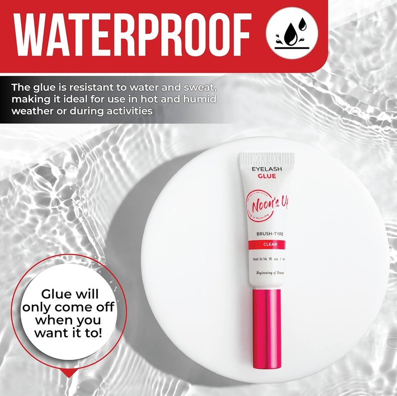 Black Eyelash Glue - Super Strong Hold, Waterproof Hypoallergenic Adhesive for Sensitive Eyes | 0.14 Fl. Oz.