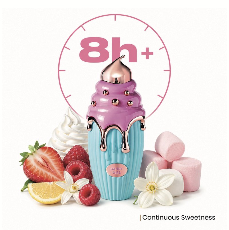 HOUSE OF DREAMS Candy Kiss Eau de Parfum (100ml) – Long-Lasting Sweet Candy Gourmand Fragrance, Fruity Berry Perfume for Women