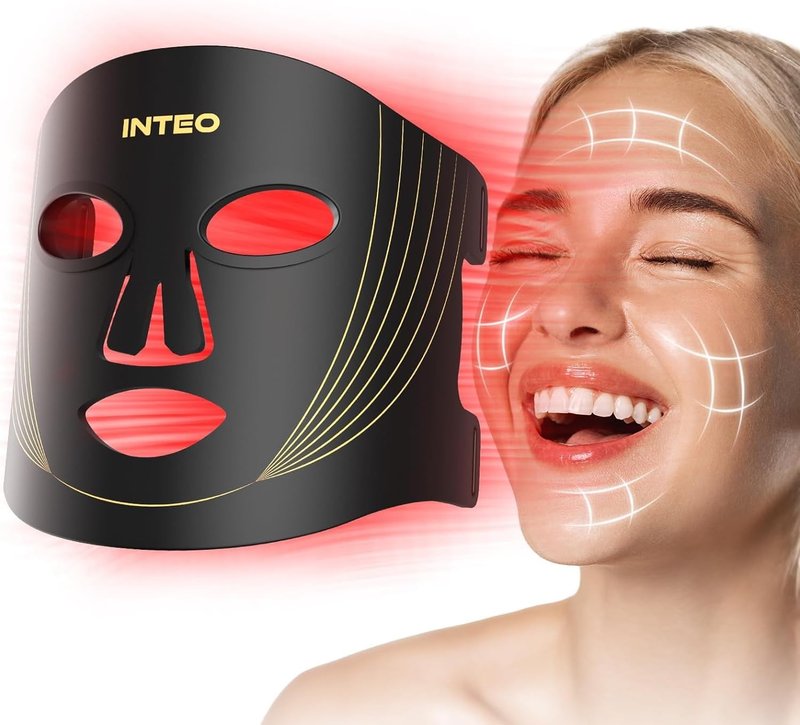 Red Light Therapy Mask - 3 Modes Portable LED Face Mask with Remote | Near-Infrared 850nm, 180 LED Beads