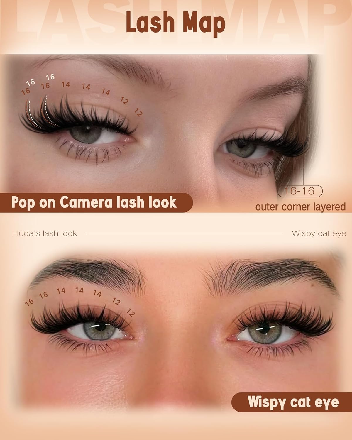 Wispy Lash Clusters - C Curl 12-14-16mm Natural Fluffy Eyelash Extensions | DIY Individual False Lashes