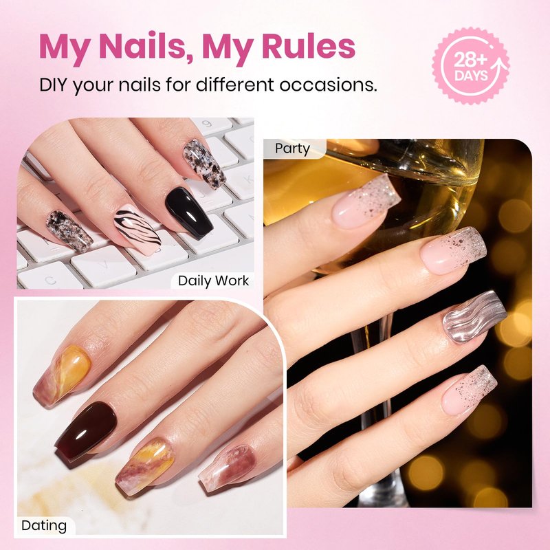 Beetles Gel Nail Tips Flat-X - Square Coffin Short, 320pcs 16 Sizes, Pre-Etched Half Matte Full Cover Soft Acrylic False Nail Tips Easy DIY Press on Nail Extension Salon for Flat & Natural Nail Beds