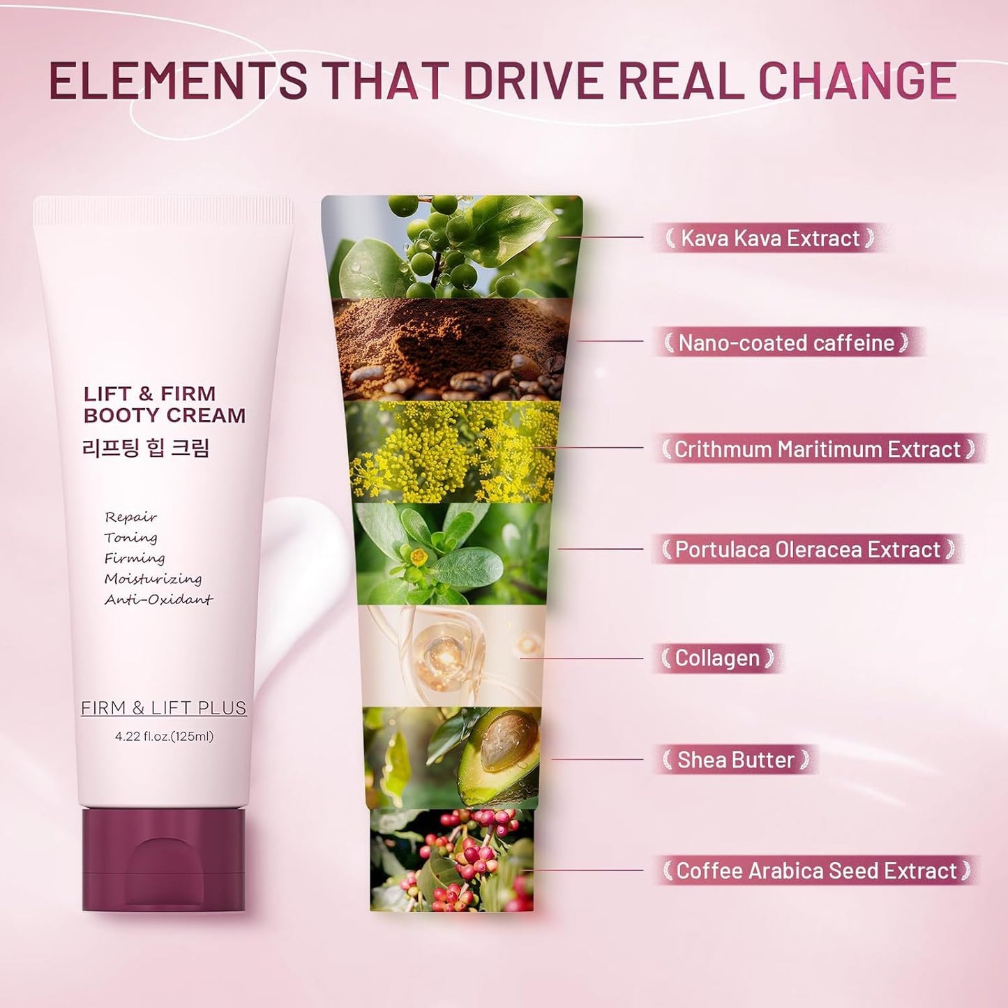 ZZILME B TIGHT Cellulite Cream, Body Firming & Tightening Cream for Thighs, Butt & Stomach, Smooths the Look of Uneven Skin, Lightweight Fast-Absorbing Moisturizer, Korean Skincare, 4.23 Fl Oz