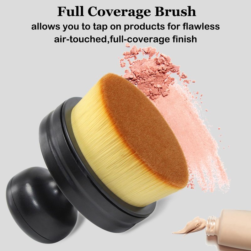 Extra Large Body Makeup Brush For Self Tanner, Wide-headed Kabuki Foundation Tanning Brush Streak-Free Blending Applicator for Leg, Back & Full Body, Bronzer, Lotion Tan Mousse, Wet&Dry Use