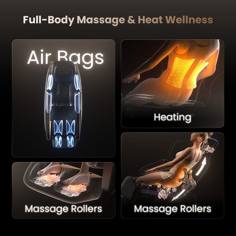 BOB AND BRAD Father's Day Dad Gift iMaster Pro 4D Full Body Massage Chair, Co-Developed with Physical Therapists, 166° Zero Gravity SL-Track Recliner, Voice Control, Heat, Deep Tissue&Auto-Extend Calf