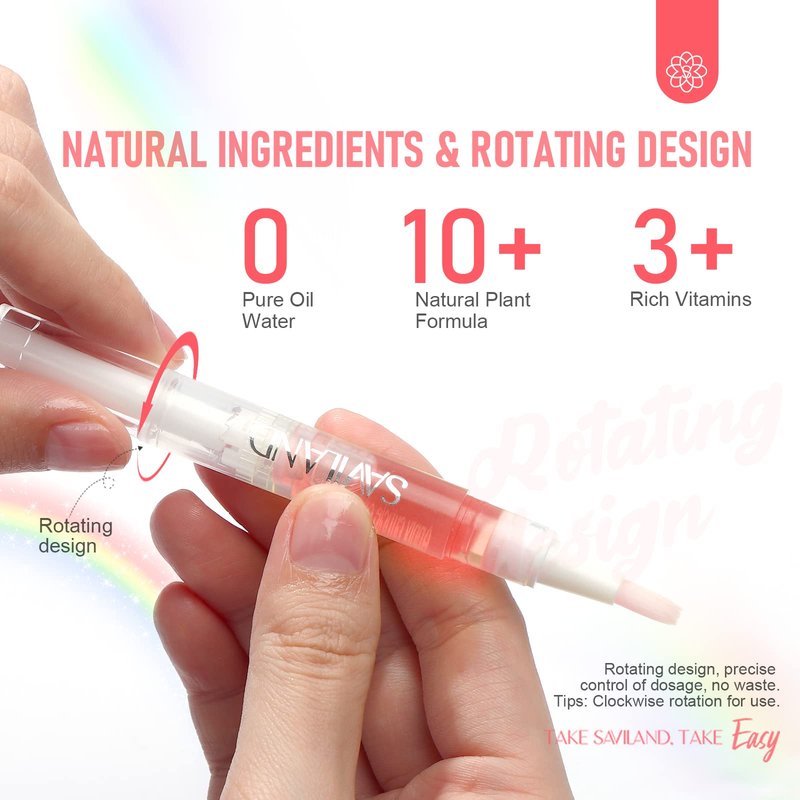 SAVILAND 12PCS Cuticle Oil Pen for Nails - Nail Oil for Growth and Strength - Nail Oil Treatment for Damaged Nails - Cuticle Repair Nail Growth Treatment Nail Care Kit Pedicure Supplies
