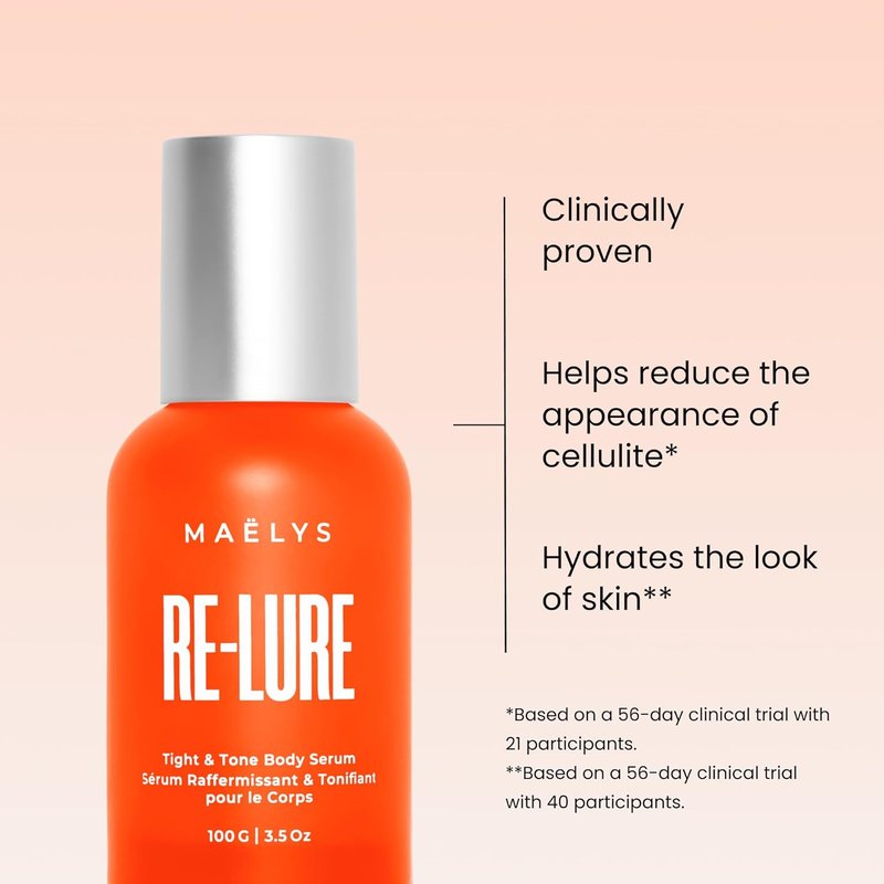 MAËLYS RE-LURE Body Serum - Tightens & Tones Skin - Reduces Cellulite with Hyaluronic Acid - 3.5 Fl Oz