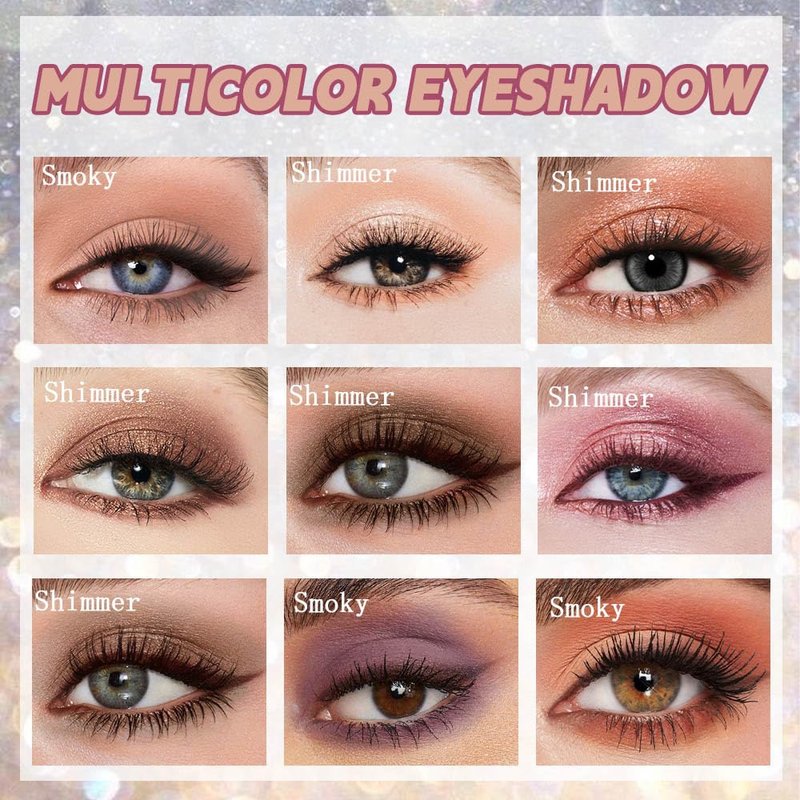 12 Colors Warm Neutral Eyeshadow Palette with Mirror & Brush, Matte & Shimmer Nude Brown Eye Makeup Palette for Women Longwear, Highly Pigmented Blendable Shades for Natural & Soft Smoky Looks, Set B