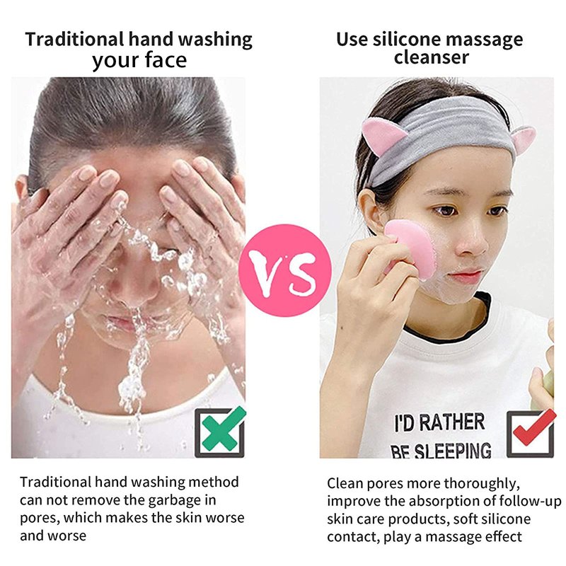 Silicone face Scrubber for Women Facial Cleansing Brush Silicone Face Wash Brush Manual Waterproof Cleansing Skin Care Face Brushes for Cleansing and Exfoliating