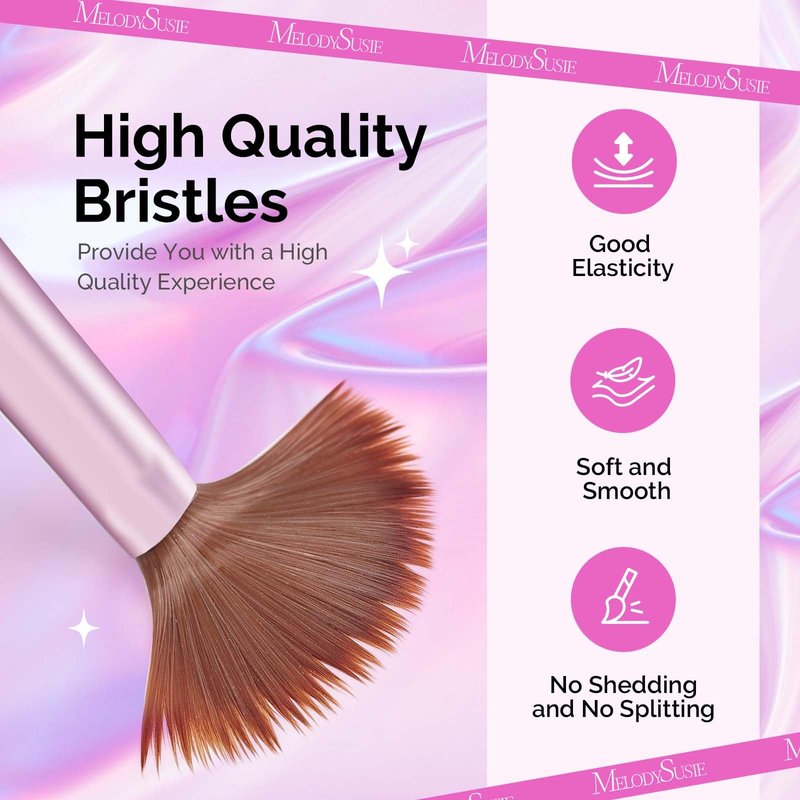MelodySusie 4Pcs Acrylic Nail Brush Set, Size 8/12/14/16 Professional Nail Brushes for Acrylic Powder Nail Extension and 3D Nail Carving for DIY Home Salon