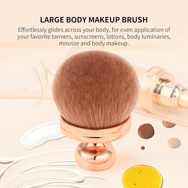 Docolor Extra Large Body Makeup Brush - 3-Inch Wide Head for Fast Full-Body Coverage | Soft Synthetic Fibers for Flawless Application