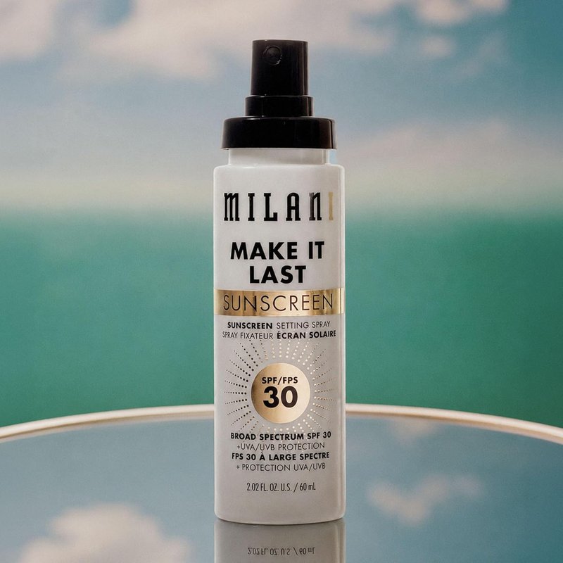 Milani Sunscreen Setting Spray - SPF 30 Face Primer with UVA & UVB Protection | Antioxidant-Rich Formula, 2.02 Fl. Oz