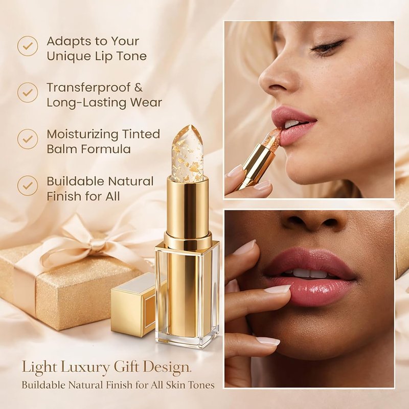 Regine Switzerland pH Adjusting Lipstick - Transferproof Clear Lip Gloss for Fuller, Softer Lips | Long-Lasting Hydration, All Skin Tones (1 Pc)
