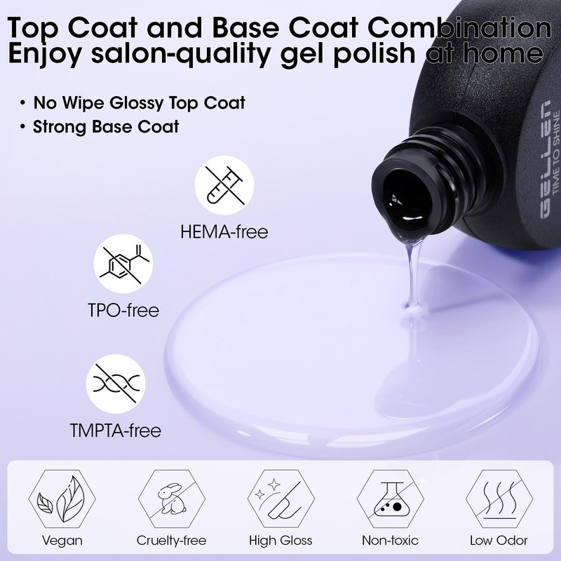 GELLEN Gel Top and Base Coat Set 12ml