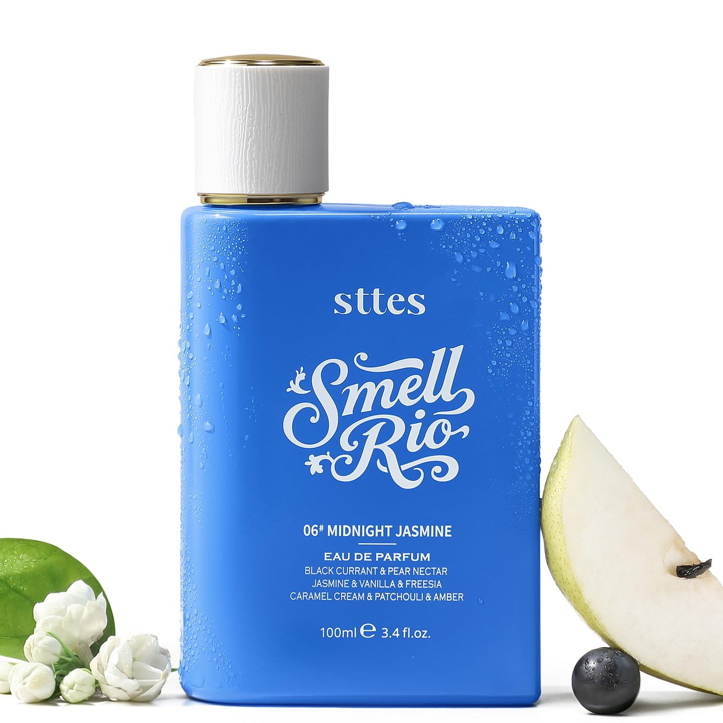 Sttes Smell Rio Perfume 06# (Midnight Jasmine) – Perfume for Women – Long-Lasting Hair Black Currant, Jasmine & Vanilla Notes – Elegant Scentual Fragrance Eau de Parfum 100ml (3.4 fl oz)