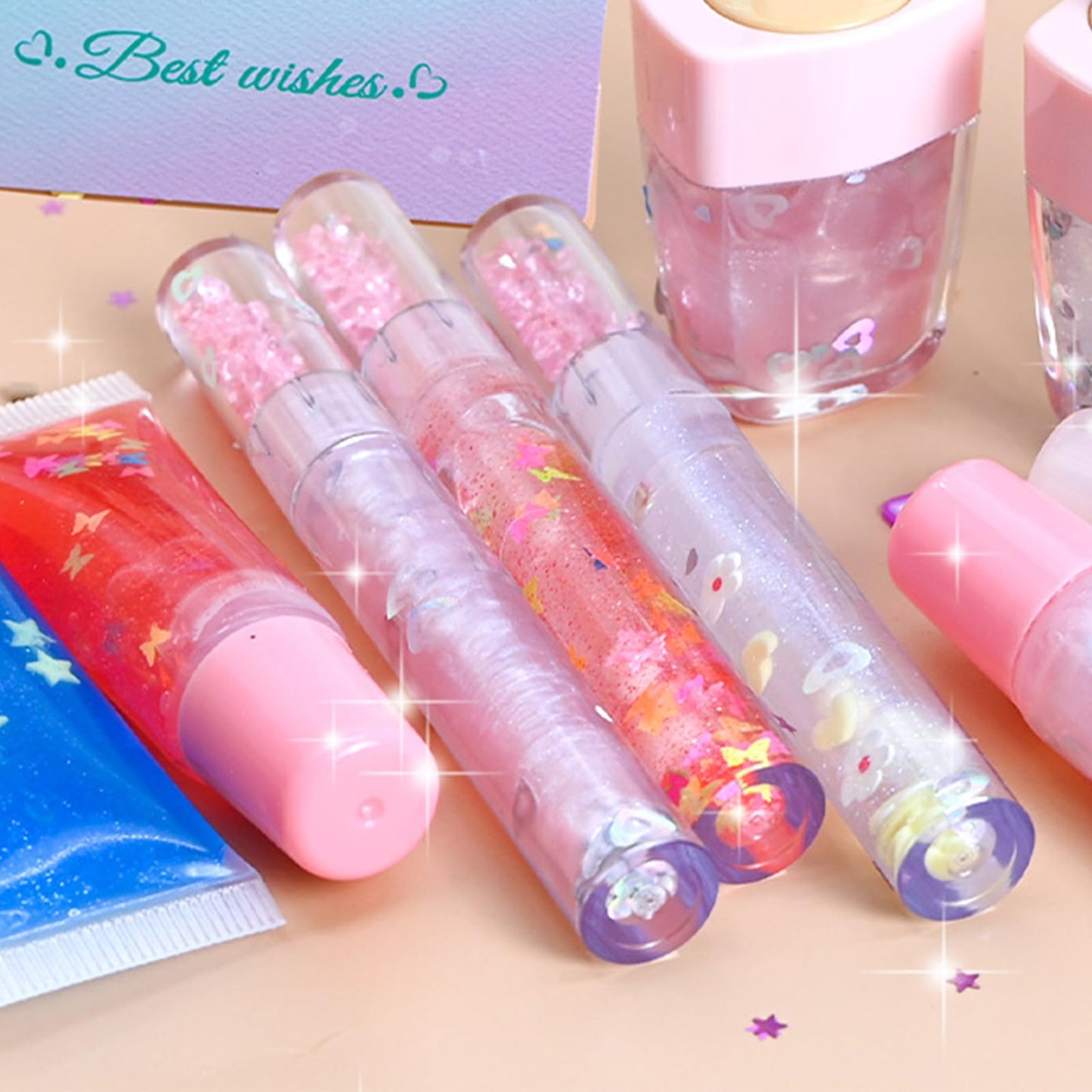 TSVATE Empty Lip Gloss Tubes,10PCS Lip Gloss Tubes 3ml Diamond Lip Gloss Tubes Empty Lip Gloss Making Supplies for DIY Beginner Makeup & Travel, Lip Gloss Containers Empty Lip Gloss Bottles