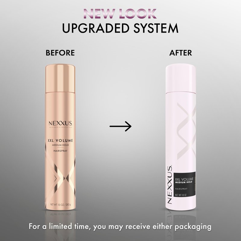 Nexxus Styling Spray XXL Finish Volume Medium Hold Hairspray Powered by STYLEPROTECT Technology 10 oz