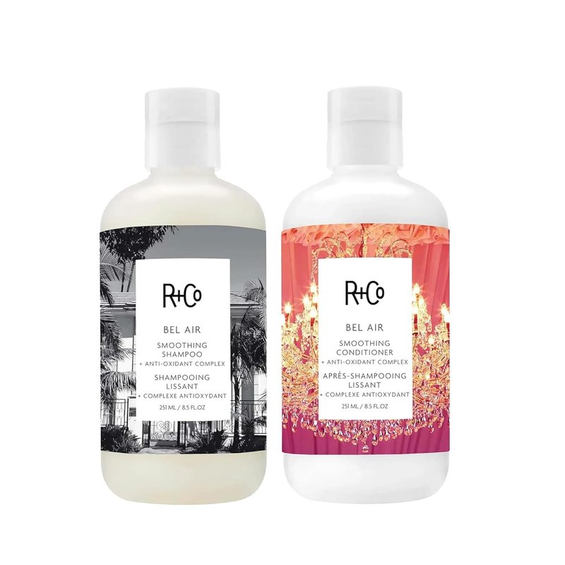 R+Co Bel Air Smoothing Shampoo & Conditioner Set | Anti-Oxidant Complex for Frizz-Free Hair - 8.5 oz (Pack of 2)