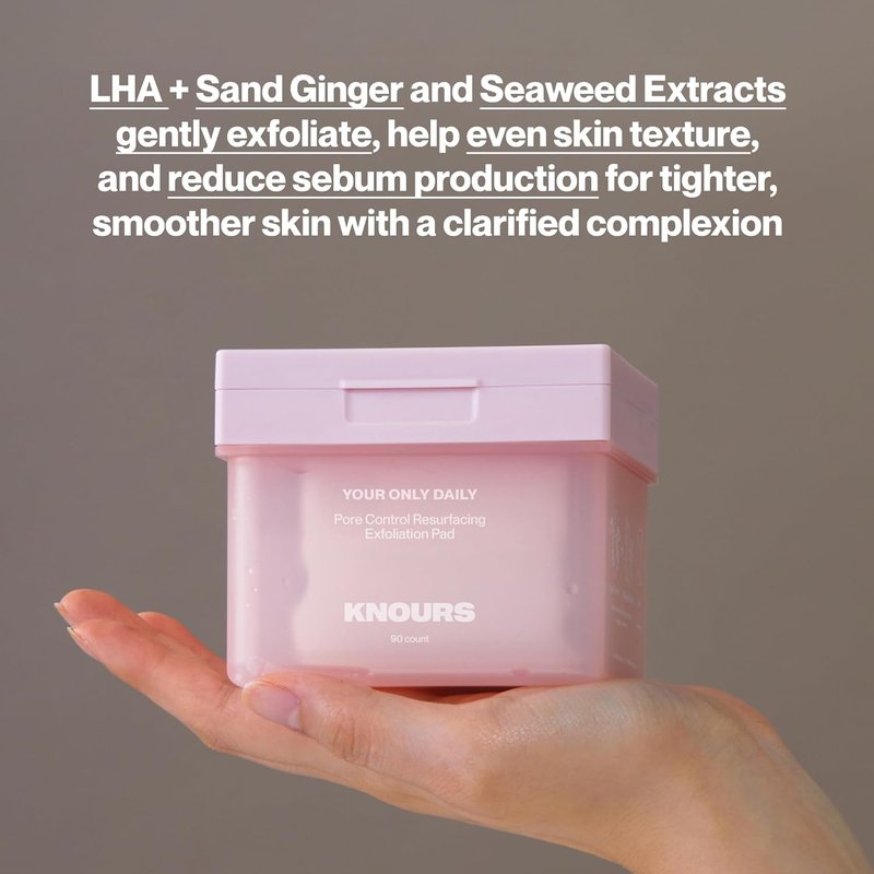 Pore Control Exfoliating Toner Pads - LHA for Sensitive Skin | Refine Texture & Tighten Pores | 90 Count | 175ml/5.9 fl.oz