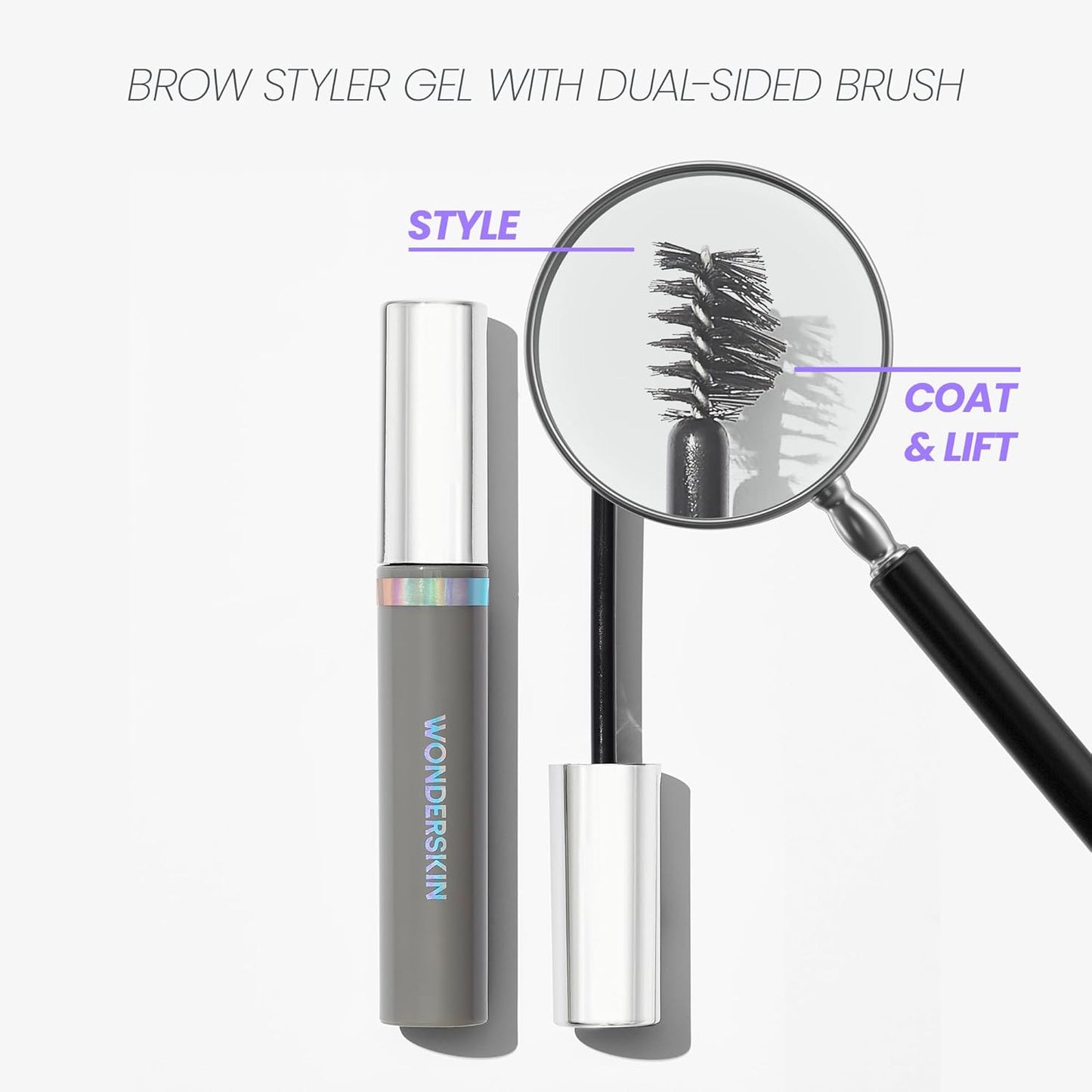 Wonderskin Wonder Blading Brow Styler Gel - Long-Lasting, Lightweight & Volumizing Clear Eyebrow Gel