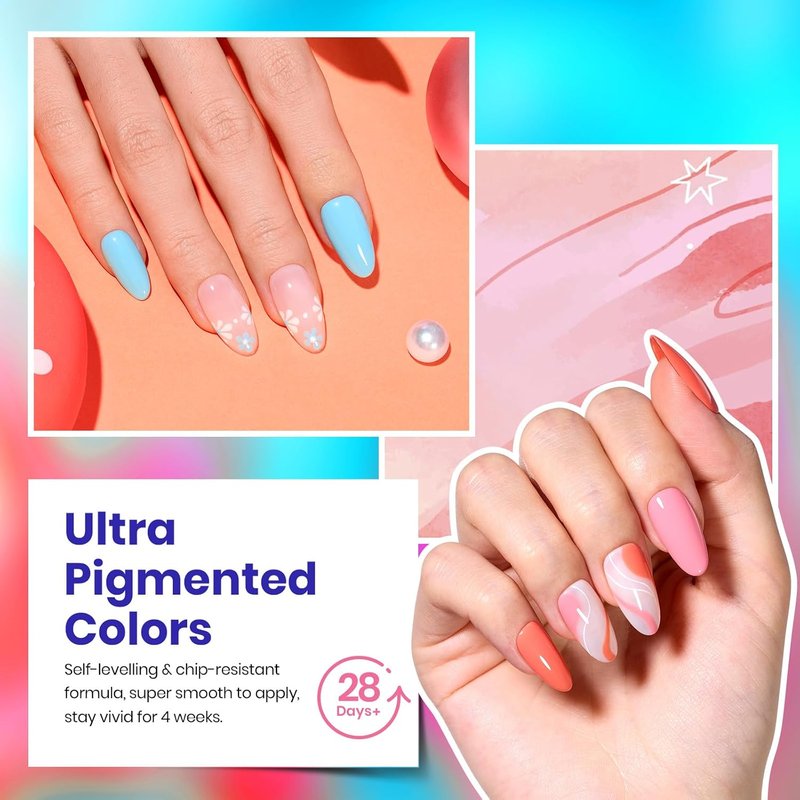 Beetles Gel Nail Polish Set - 23-Piece Summer Colors Collection | 20 Vibrant Shades with Base & Top Coat