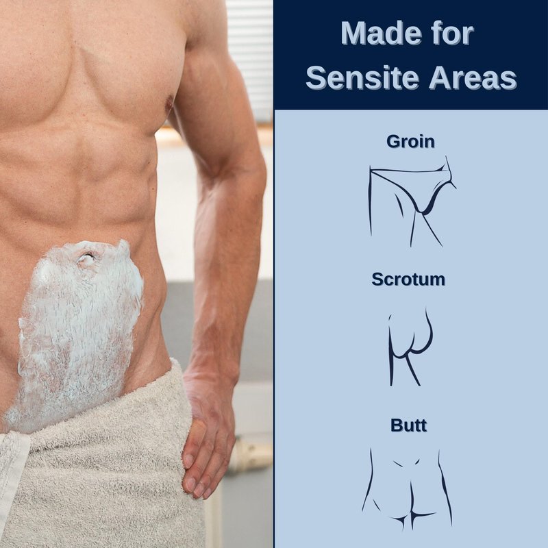 No Hair Crew | Intimate Bundle | Includes Hair Removal Depilatory Cream for Men and Dry & Fresh Body Powder for Sweat and Odor Control