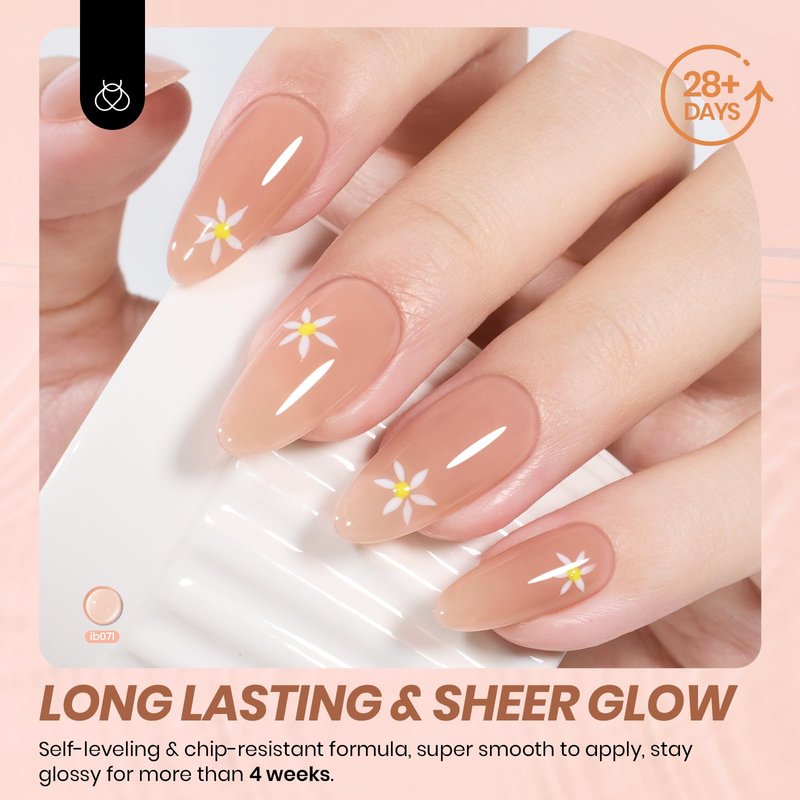 Beetles Nude Gel Nail Polish - 15ml Neutral Brown Base Color Fall Gel Polish Nail Concealer Mocha Sheer Translucent Effect Soak Off UV LED French Nail Art Manicure Gift for Women