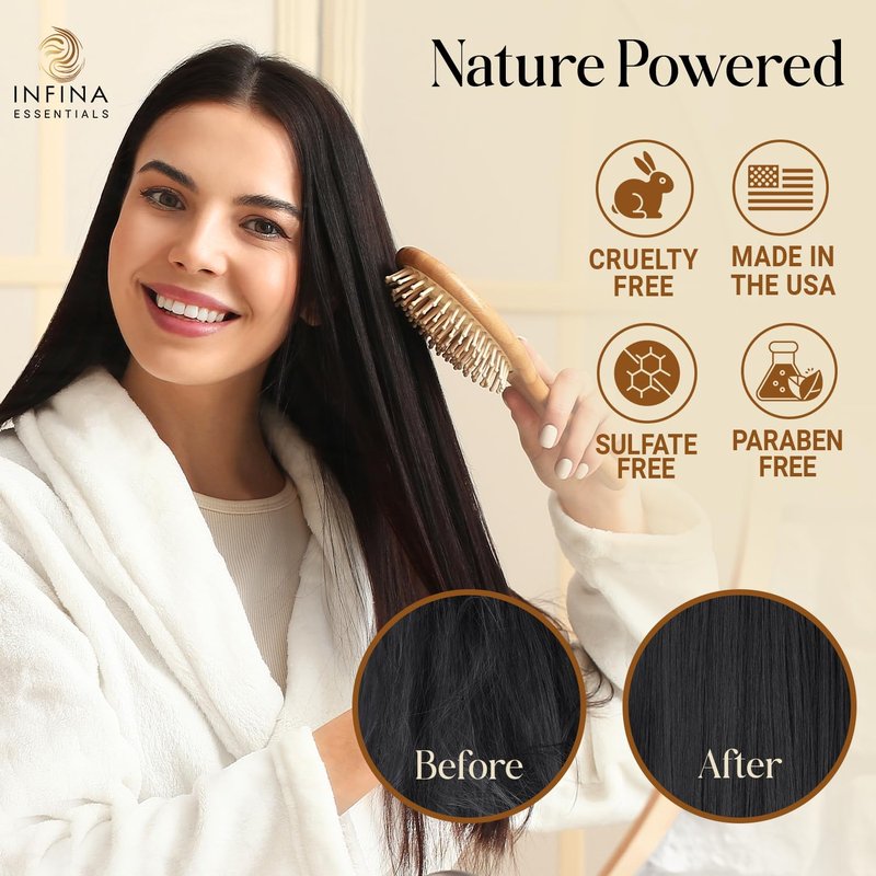 INFINA ESSENTIALS Batana Oil Shampoo | 16 fl oz | with Biotin & Tea Tree | Moisturizing, Strengthening & Nourishing Formula | Promotes Hair Growth and Thickness