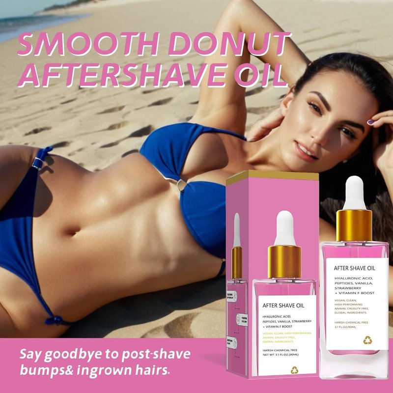 After Shave Oil for Women - Strawberry Vanilla Scent | Soothing Post-Shave Care for Smooth, Irritation-Free Skin