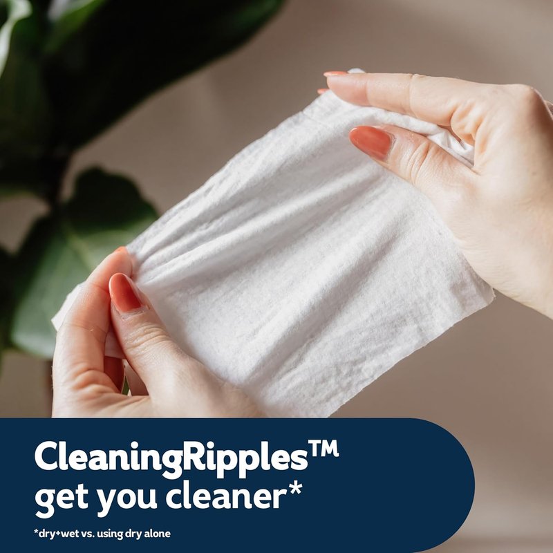 Flushable Wet Wipes - Cottonelle Fresh Feel Adult Wipes | 8 Flip-Top Packs, 336 Total Wipes