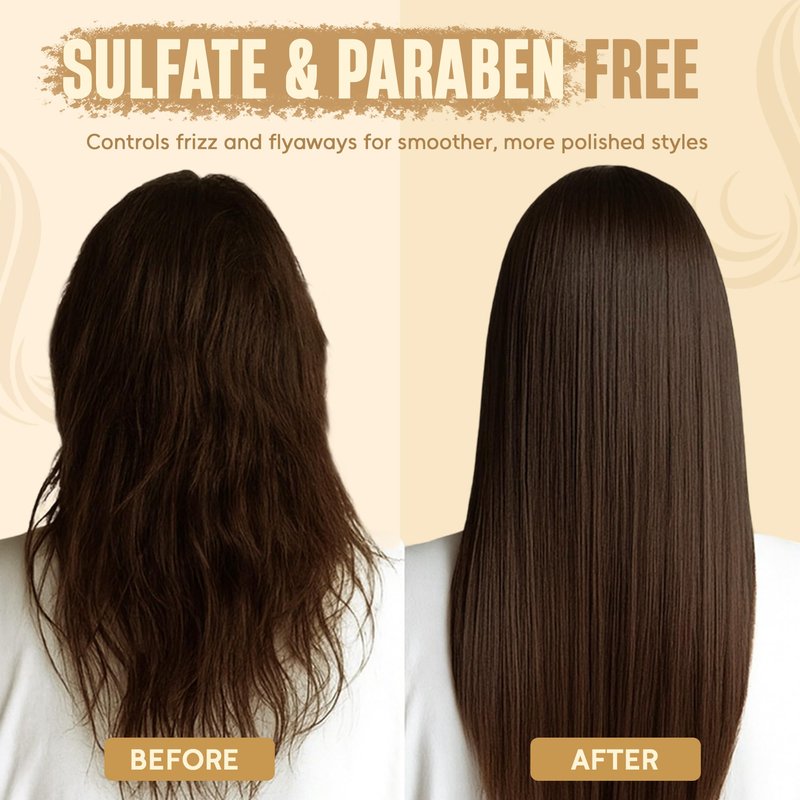 INFINA ESSENTIALS Keratin Shampoo and Conditioner Set | Frizz Control & Smoothing with Batana Oil & Bamboo Extract | Sulfate-Free | Men & Women | 16 fl oz Each