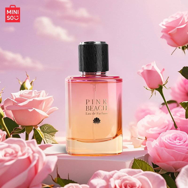 MINISO Pink Beach Eau de Parfum – Mandarin, Lavender, Jasmine & Vanilla Notes – Sweet, Smooth & Long-Lasting Women’s Perfume, 1.69 fl oz / 50 ml
