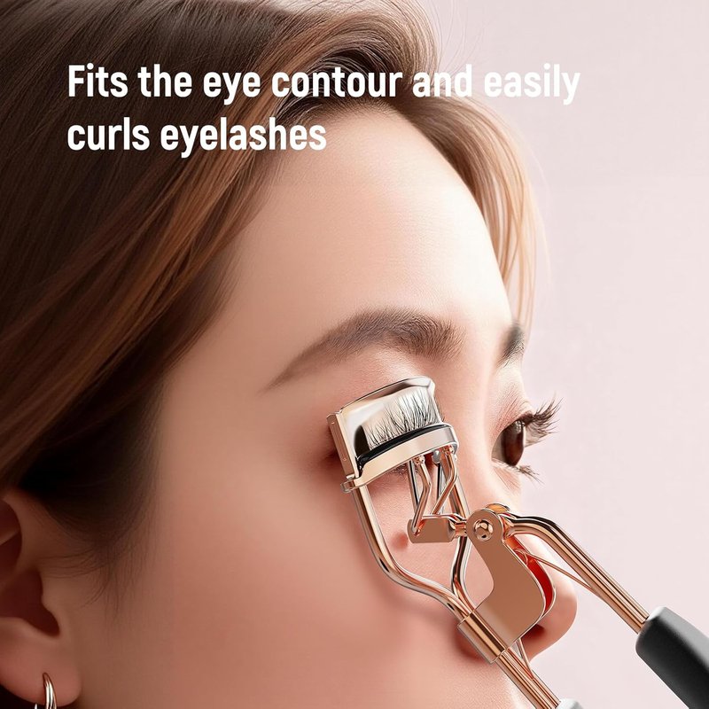 Eyelash Curler - Professional Stainless Steel Tool for Lift & Curl | Ergonomic Handle & 6 Replacement Pads