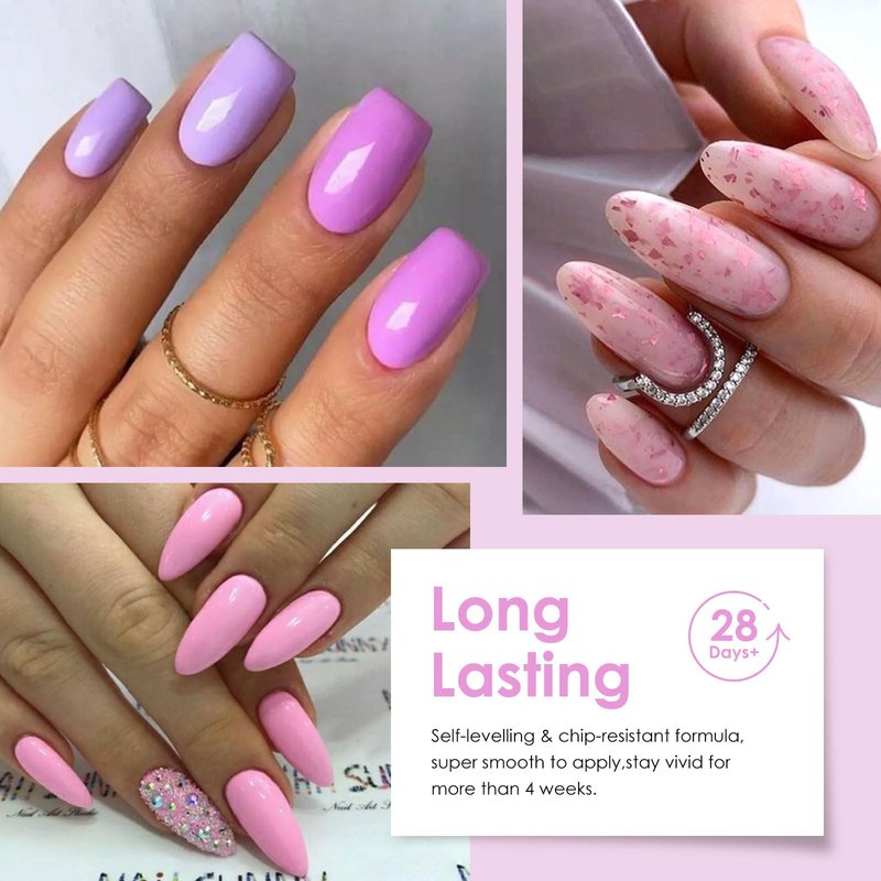 MEET ACROSS 18Pcs Rubber Builder Base Gel Nail Polish 2 in 1 Builder Gel For Nails, Macaron Nail Strengthener Quick Extension Rubber Base Coat Gel Polish Kit Spring Summer Gift