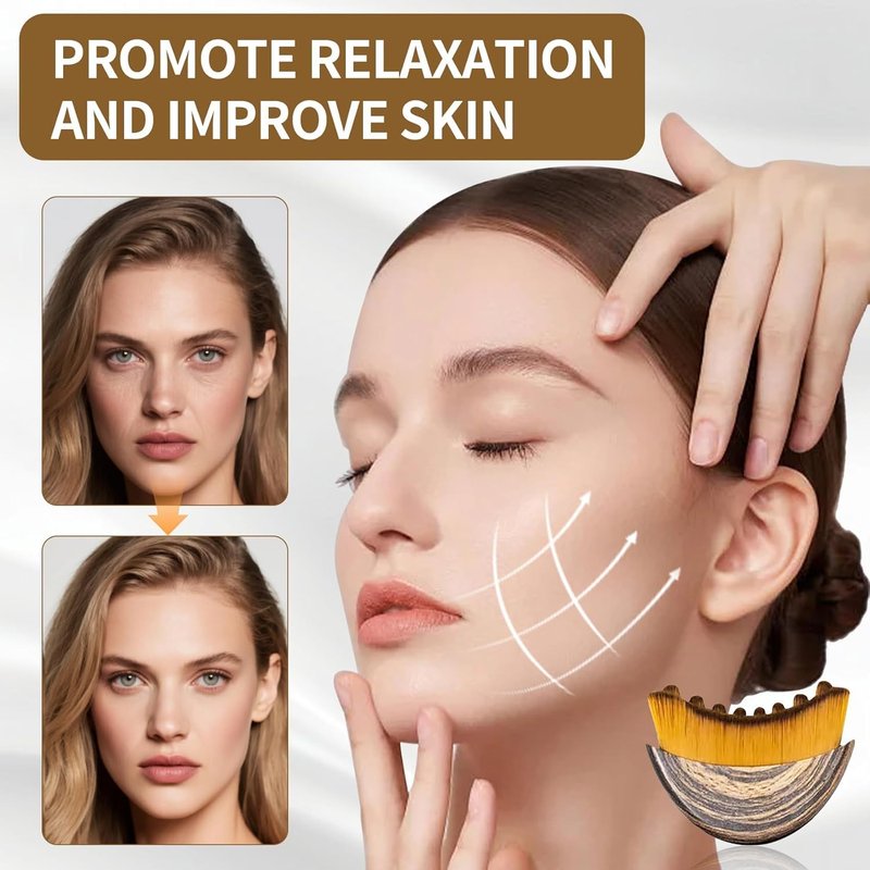 New Lymphatic Contour Face Brush,Chin & Facial Sculpting Designed to Fit Precisely and Relieve Fatigue Detox & Lift, Improves Skin Glow & Absorption (1 Pcs)