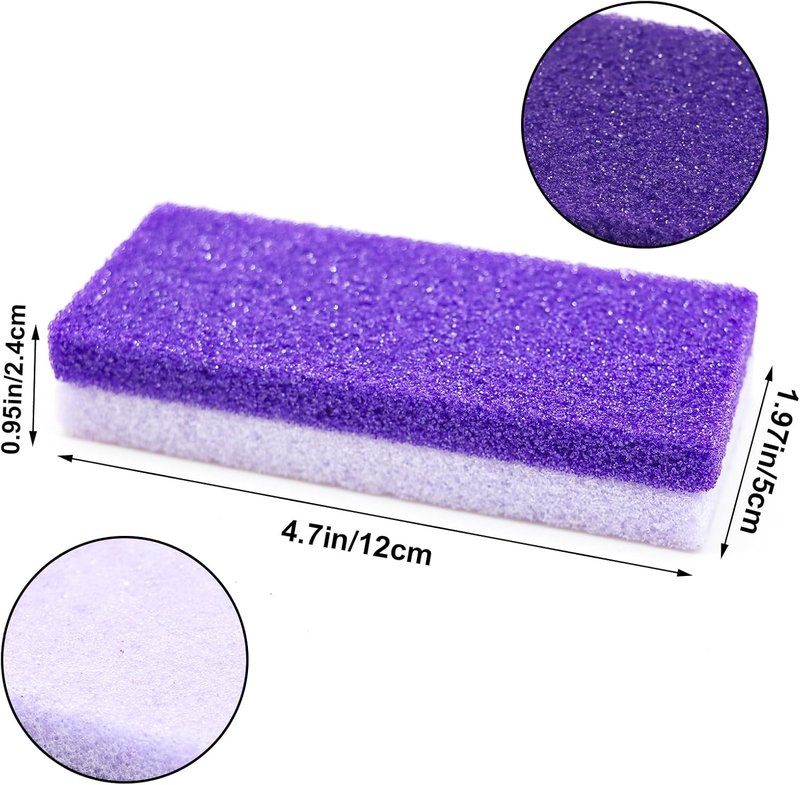 Skiennix Foot Pumice Stone - Double-Sided Callus Remover & Scrubber | 2 Pack in Purple