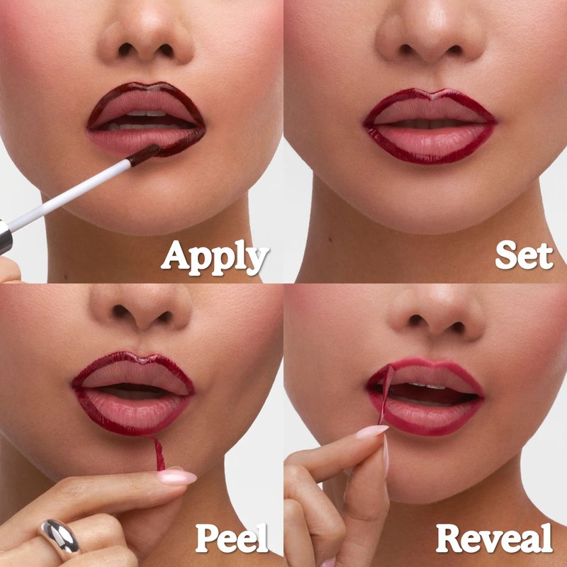 Sacheu Lip Liner STAY-N Peel Off Lip Stain — Long Lasting Waterproof Lip Tint with Hyaluronic Acid & Vitamin E — Transfer Proof Matte Finish, Vegan & Cruelty-Free (Core Bundle)