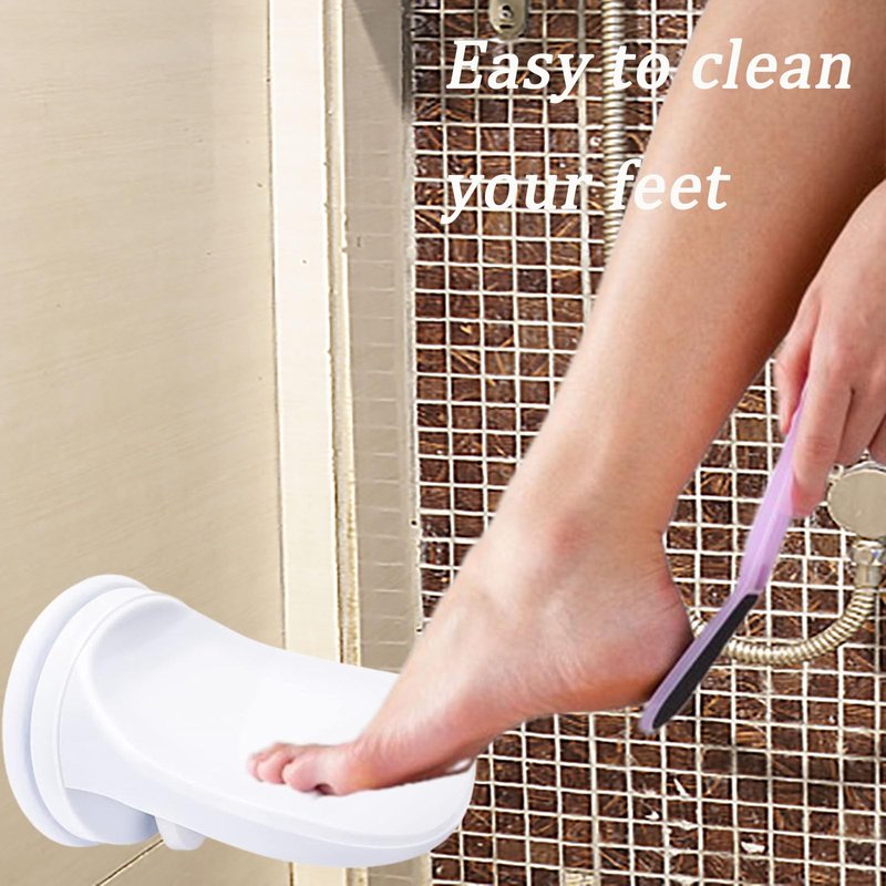 fghuim Shower Foot Rest for Shaving Legs,Suction Cup Shower Shaving Leg Aid,No Drilling Shower Stool for Inside Shower Shaving Legs