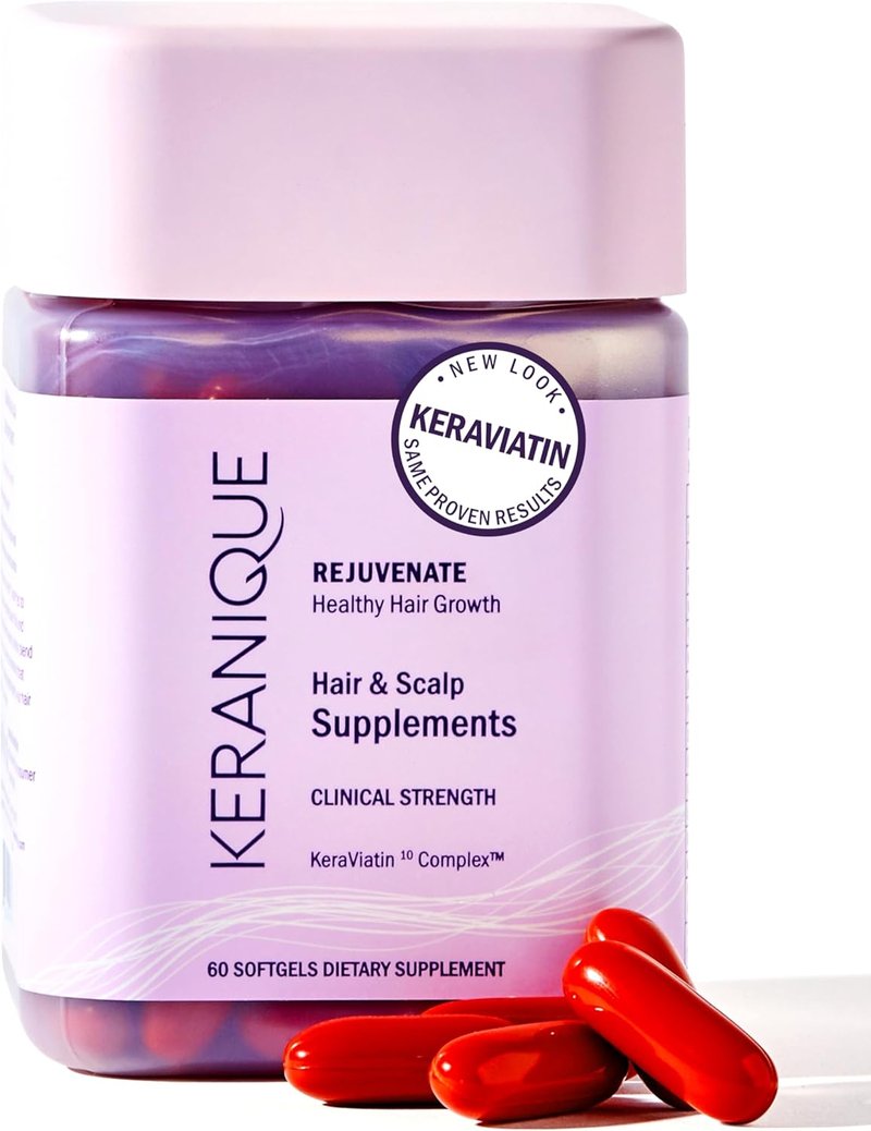 Keranique Hair & Scalp Supplements - Promote Strength and Growth with Biotin & Vital Nutrients | 30 Count