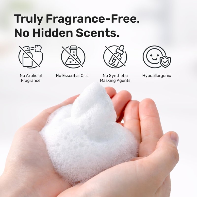 kosmatology Organic Foaming Hand Soap Refill | Free & Clear Moisturizing Hand Wash | Clean Ingredients, Free of Artificial Scent and Essential Oils (34 fl oz)