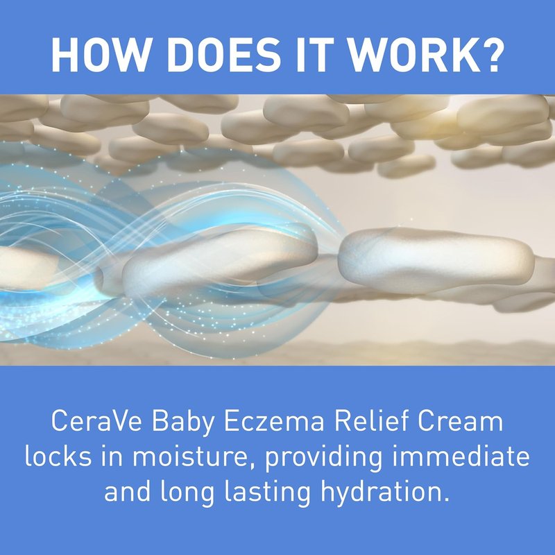 CeraVe Baby Eczema Relief Cream - Soothes Itchy Skin with 1% Colloidal Oatmeal & Vitamin E | Fragrance-Free, 5oz